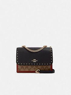 COACH: Small Town Bucket Bag In Signature Canvas Fall Coach Shoulder Bag With Zipper Pocket, Coach Bag With Leather Trim For Fall, Coach Bags With Leather Trim For Fall, Coach Outlet, Double Up, Signature Canvas, Coach Bag, Small Wallet, Coach Dinky Crossbody