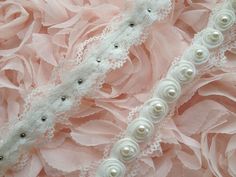 "Vintage White Pearl Lace, Wedding Bridal Pearl Lace, Newborn Headband, Wedding décor This listing is for 1 yard. Width: 0.78\" (2 cm) Use for neckline, shoulder belt, pillowcase, dresses, gifts, bags decoration, party dress, curtains, skirt bottoming, home decor and other projects you could imagine. Ideal for bridal, sashes, dolls, hats, ribbon headbands, kid's clothes, bracelets, etc. For more quantity, please feel free to convo me for custom listing. My shop link: http://www.etsy.com/shop/lin White Adjustable Wedding Sashes, White Bridal Belt With Ribbon For Wedding, White Lace Wedding Sash, Dress Curtains, Pillowcase Dresses, Gifts Bags, Pearl Lace, Headband Wedding, Shoulder Belt