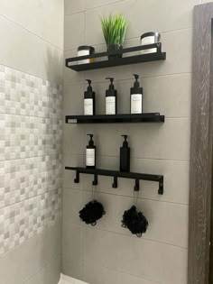 the bathroom is clean and ready to be used as a storage area for personal care items