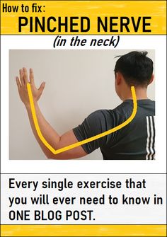 In this blog post - I will go through exactly all of the exercises that will help you fix a pinched nerve in the neck. Yoga For Pinched Nerve In Neck, Neck Pinched Nerve, Exercises For Pinched Nerve In Shoulder, Shoulder Pinched Nerve, Stuff Neck Stretches, Pinched Nerve In Neck And Shoulder, Exercises For Pinched Nerve In Neck, How To Fix A Pinched Nerve In Shoulder, Stretches For Tight Neck And Shoulders