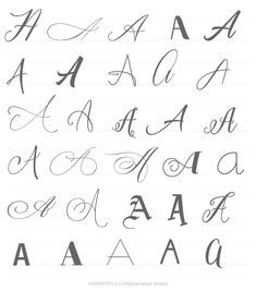 the upper and lower letters are drawn in cursive writing