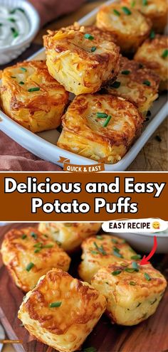 delicious and easy potato puffs recipe on a plate