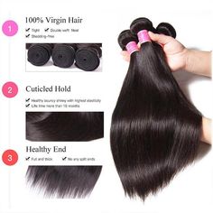 PRODUCT FEATURES ※Item: Klaiyi 3 Bundles Straight Human Hair Bundles 100% Virgin Human Hair Weaves ※Hair Material: 100% Virgin Human Hair Weaves,8A Grade, No Shedding and Tangle Free ※Hair Color: Natural Black Color ※Hair Grade: Klaiyi Hair, 8A Grade, Human Hair Bundles, Can be bleached and restyle, dyed ※Hair Length:8 inches-30inches is available, Very Soft, Healthy and thick ※Texture: Straight Hair , Natural Hair line, Soft, Comb Easily, Minimal Shedding, No Tangling ※Pack: Klaiyi 3 Bundles/Pa Straight Hair Natural, Black Color Hair, Bleach And Tone, Peruvian Straight Hair, Tangle Free Hair, Straight Human Hair Bundles, Human Hair Weaves, Hair Line, Human Hair Color