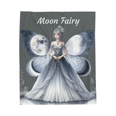 a towel with a fairy on it and the words moon fairy