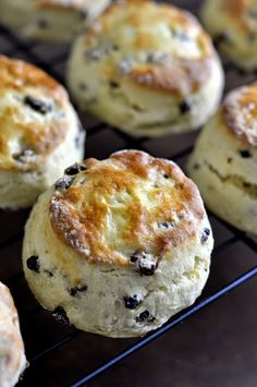 several biscuits cooling on a wire rack