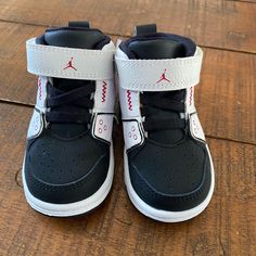 Jordan’s Toddler Sneakers Never Worn Fit My Son Black Non-slip High-top Sneakers For Streetwear, Casual High-top Scratch-resistant Skate Shoes, Casual Scratch-resistant High-top Sneakers With Round Toe, Black Non-slip Mid-top Sneakers, Casual High-top Sneakers With Scratch-resistant Round Toe, Casual High-top Scratch-resistant Sneakers, Black Non-slip High-top Sneakers, Sporty Non-slip High-top Skate Shoes, Casual High-top Non-slip Basketball Shoes