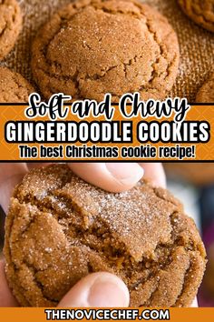 the best christmas cookie recipe is soft and chewy gingerdoodle cookies