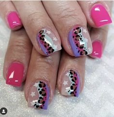 Check out this super fun set by Jayme Carey @nails.by.jayme  #funnailideas #nailart #leopardprintnails #colorfulnails #coolnailart #nailartist #sogelnails Carey Nails, Cool Nail Art, Nail Artist, Nail Colors, Nail Designs, Nail Art, Nails