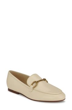 Polished bit hardware enriches the vamp of a sophisticated loafer fashioned with a classic moc toe for timeless appeal. Synthetic upper, lining and sole Imported The Vamp, Bit Loafers, Loafer Women, Loafers Style, The Vamps, Loafers For Women, Nine West, Loafers, Nordstrom