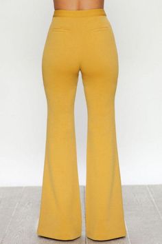 Pants, Wide Leg Pants, Bottoms, Summer Outfit, Casual Wear, Pastels, High Waisted Pants, Blogger Style Outfit, Trendy Bell Pants Outfit, Color Outfits, Bell Pants, Ladylike Style, Pants Model, Yellow Pants, Slack Pants, Pants Large, Pants Outfit