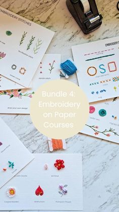 embroidery on paper courses for children and adults