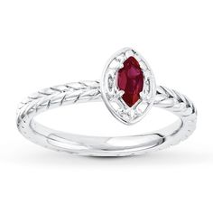 This stackable ring is set with a single marquise lab-created ruby. The 2.25mm sterling silver band has a textured design, Jewelry Questions, Pink Morganite Engagement Ring, Fashion Rings Silver, Silver Jewelry Diy, Handmade Gold Jewellery, Silver Engagement Ring, Jewelry Advice, Silver Rings With Stones, Blue Stone Ring