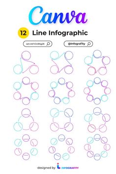 an info sheet with the text canva line info graphic on top and below it