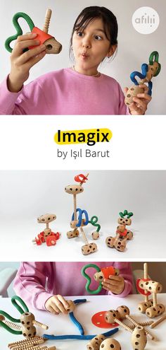 ��„The idea of developing my
​construction toy ‚Imagix‘ emerged during a design project I worked on for
​children at university…“
​
​Discover more about ‚Imagix‘
​–construction toys for kids in the interview with designer Işıl Barut from
​Turkiye at afilii – platform & community for meaningful design for kids. Wooden Toys Design, Open Ended Toys, Eco Toys, Construction Toy, Construction Toys, Classic Toys, Educational Toys, Building Blocks, Wooden Toys