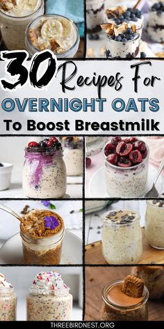 an image of overnight oats with the title overlay reading 30 recipes for overnight oats to best breakfast