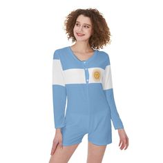 It is can be worn as a pajama nightgown. Also could be worn as a jumpsuit, Suit for Club, Outdoor, Cocktail Party, Evening or Casual date. ● Fabric: Jersey ( 95% polyester and 5% spandex) ● Regular fit ● 3 buttons, jumpsuit, long sleeve, and short pants ● Fabric Weight: 180 g/m² ● Stitch Color: black or white, automatically matched based on patterns. ● Average Lead Time: 2-4 business days ● Care Instruction: machine wash cold with similar colors, do not bleach, tumble dry low, do not iron, do no Casual Onesie For Sleepovers, Casual Long Sleeve Onesie For Sleep, Casual Long Sleeve Sleep Onesie, Long Sleeve Summer Onesie For Sleep, Long Sleeve Onesie For Summer Sleep, Casual Cotton Onesie For Bedtime, White Cotton Onesie For Lounging, Long Sleeve Onesie For Sleep, Casual White Nightgown For Lounging