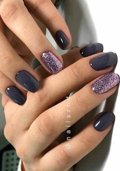 Nails With, Purple Nail Polish, Nails Design With Rhinestones, Pedicures, Nail Color