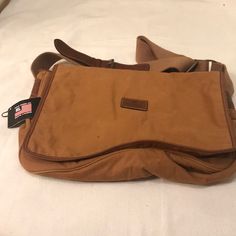 New With Tag Has A Little Spot Not Noticeable. Casual Beige Satchel For Outdoor, Functional Brown Cotton Shoulder Bag, Functional Brown Cotton Bags, Casual Brown Bags For Outdoor, Casual Brown Cotton Satchel, Casual Flap Satchel For Daily Use, Brown Casual Outdoor Satchel, Casual Brown Satchel For Outdoor, Casual Canvas Flap Shoulder Bag