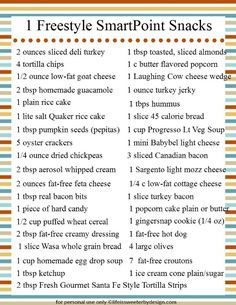 1 Freestyle SmartPoint Snack Ideas for Weight Watchers Ww Treats, Snack List, Ww Snacks, Weigh Watchers, Weight Watchers Plan, Ww Meals