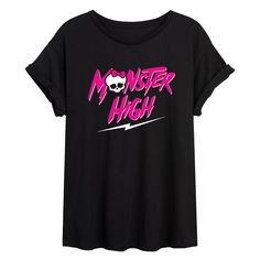 Be Yourself. Be Unique. Be a Monster. Show your love for Monster High with this juniors' graphic tee. Cuffed short sleeves CrewneckFABRIC & CARE Imported Machine wash Cotton Be Yourself. Be Unique. Be a Monster. Show your love for Monster High with this juniors' graphic tee. Licensed Character Be Yourself. Be Unique. Be a Monster. Show your love for Monster High with this juniors' graphic tee. Size: Xxl. Color: Black. Gender: female. Age Group: kids. Material: Cotton Blend. Edgy Short Sleeve T-shirt With Text Print, Pink Punk T-shirt With Letter Print, Pop Culture Short Sleeve Slogan Top, Pop Culture Short Sleeve Top With Slogan, Edgy Black Slogan T-shirt, Edgy Short Sleeve T-shirt With Funny Print, Edgy T-shirt With Funny Print And Short Sleeves, Edgy Slogan Short Sleeve Tops, Edgy Black T-shirt With Funny Print