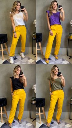 How about: 'Stylish Spring Work Outfits: Elevate Your Look with Blazers'?" https://www.youtube.com/watch?v=pQyHV_AEePw&t=38s Yellow Capris Outfit, Mustard Trouser Outfit Women, Yellow Work Pants Outfit, Yellow Pants Work Outfit, Mustard Yellow Pants Outfit Work Attire, Mustard Pants Outfit Spring, Yellow Pant Outfits For Women, Yellow Dress Pants Outfit, Yellow Pants Outfit Work Attire