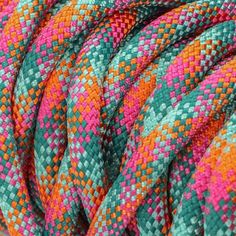 colorful braiding is shown in this close up photo, with many different colors and patterns