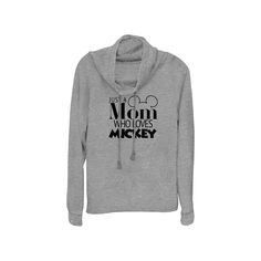 She'll love the look and feel of this Disney's Mickey Mouse Just A Mom Who Loves Mickey Women's Cowlneck Graphic Lightweight Long Sleeve. © Disney FEATURES Cowlneck Long sleevesFABRIC & CARE Polyester, rayon, spandex Machine wash Imported Size: X Small. Color: Gray Heather. Gender: female. Age Group: adult. Disney Mickey Mouse, Disney Mickey, Fabric Care, Womens Clothing Tops, Gender Female, Minnie Mouse, Age Group, Tops & Tees, Size Medium