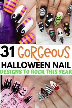 Desserts Halloween, Halloween Nail Art Designs, Recipes Halloween, Nail Art Halloween, Food Halloween, Treats Halloween, Halloween Manicure, Halloween Nails Easy