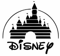 the logo for disney land, which is located in front of an image of a castle