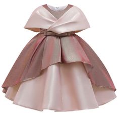 This Dual Toned Elegant Silk Cloth Princess Party Ball Gown is tailored into sophistication. A dress that is perfect for every little girl's princess formal fashion wear. Simple and elegant, that is what makes this dress stand out and makes your girl look classy in it. Features: 2 Toned color design. Ankle-length ball gown dress. O-neck style. Zipper lock style with ribbon bow belt design. 2-way gown. Fabric & Care: Made of high-quality silk fabric. Hand washed preferred. Do not bleach. Size Cha Satin Princess Dress For Dress-up, Pink Princess Holiday Dress For Wedding, Elegant Princess Dress For Holiday Dress-up, Princess Style Satin Dress For Party, Princess Style Satin Party Dress, Pink Dress For Pageant And Prom Season, Pink Pageant Dress For Prom Season, Pink Dress For Prom Season Pageant, Elegant Dresses For Pageant And Prom Season