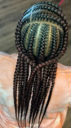 Stylish Cornrows Black Women, Cornrow Updo On Natural Hair, Natural Hair Bangs, Cornrow Ponytail Styles, Cornrows With Box Braids, Quick Braids, Cornrow Ponytail