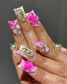 Inspo Acrylic Nails, Nail Inspo Acrylic, Good Nails, Nail Pink, Gel Toe Nails, Pink Ombre Nails, Cute Nail Art Designs