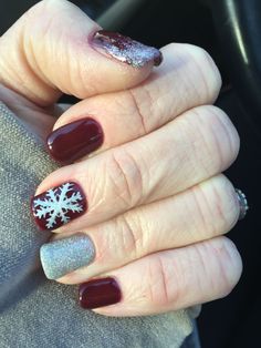 garnet birthdays January Nail Colors, January Nail, January Nail Designs, Nail Art Designs Images, Ten Nails, Natural Nail Art, Nail Designs Pictures, January Nails, February Nails