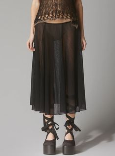 UNIF | Rae Skirt Sheer Maxi Skirt For Summer Party, Summer Sheer Maxi Skirt For Party, Summer Party Sheer Maxi Skirt, Voluminous Skirt For Daywear, Relaxed Fit Gathered Skirt For Daywear, Voluminous Maxi Skirt For Summer Evenings, Summer Flared Maxi Skirt For Daywear, Spring Evening Skirt Bottoms, Spring Beachwear Skirt With Stretch