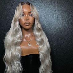 Product Details: Lace Front Wig Virgin Human Hair Custom Color Wig *Cap Style-Lace Front Wig *Material-Virgin Human Hair *Color-Same As Picture *Density-150% *Cap Size-Medium Black Human Hair Wig, Silver Lace Front Wig, Wig Material, Human Hair Color, Wig Color, Cap Style, Silver Lace, Wig Cap, Lace Front Wig