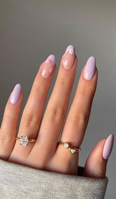 18. Light Lavender Nails Nail art is a fun and creative way to express your style. Spring is the perfect time to refresh your... Spring Time Nails Acrylic, Lilac Nails Design, Ongles Gel Violet, Light Purple Nails, Purple Nail Designs, Lavender Nails, Her Nails, Almond Acrylic Nails