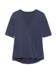 Sandwash Modal Wrap-Front Top | Banana Republic Chic Rayon Tops With Shirttail Hem, Chic Viscose Tops With Shirttail Hem, Chic Viscose Top With Shirttail Hem, Chic V-neck Modal Tops, Relaxed Fit V-neck Rayon Top, Chic Tencel Tops, Relaxed Fit Rayon V-neck Top, Chic Modal V-neck Tops, Modal V-neck Top For Loungewear