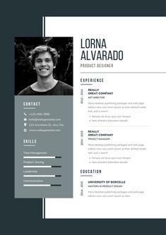 a professional resume template with an image on the front and back cover, in grey