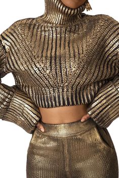 Cuffed Top, Knit Outfit, Live Chat, Cropped Sweater, Elegant Fashion, Couture Fashion, Aesthetic Clothes, Chic Outfits