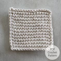 the crochet pattern is shown in white and beige