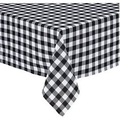 a black and white checkered table cloth