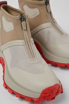 Drift Trail Multicolor Sneakers for Women - Autumn/Winter collection - Camper USA Modern High-top Sneakers With Vibram Sole For Outdoor, Functional High-top Boots With Removable Insole, Sporty Boots With Vibram Sole, Sporty Beige High-top Sneakers For Outdoor, Autumn Sneakers, Multicolor Sneakers, Shoe For Women, Orange Sneakers, Limited Edition Bag