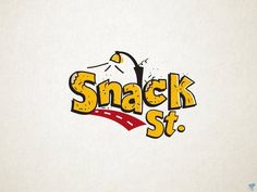 the logo for snack st is shown here