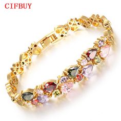 SP0070 Multicolor Cubic Zirconia Mona Lisa Woman Bracelets Vintage Gold Color Heart Design Women Link Chain Jewelry Gift KS950 Gold Plated Cubic Zirconia Mona Lisa Woman Bracelets Meterial: 18K Gold Plated (Allergy Free) Quantity: 1 Piece Measurement:   as the picture shown Woman Bracelets, Layered Bracelet, Crystal Water, Men Hats, Gold Plated Bracelets, Chain Jewelry, Sea Glass Jewelry, Crystal Bracelet, Water Drop