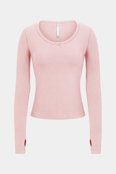 Our long sleeve lounge top is designed to keep you comfy and cozy wether you're wearing your set at home or styling it with jeans for a casual going out look. Each sleeve is extra long and features thumb holes for a cozy 90s grunge look but with the delicate, dainty details of the cream ballet ribbon at center front. Our signature soft, cotton is breathable and pre-washed for your comfort. Each long sleeve is slightly fitted, falls at the waist, and finished with high quality, flat laying seams. Our cotton basic collection is made in small batches by our family run factory in Los Angeles, CA. Our highly skilled sewers receive fair wages to make your garments. Content + Care 95% cotton, 5% spandex All cotton basics are pre-shrunk however to ensure a long life we recommend washing this garme Long Sleeve Tops Aesthetic, Ballet Ribbon, Rat Boi, Long Sleeve Shirt Outfits, Xmas 2024, Crisis Core, Outfit Pieces, Pink Long Sleeve Shirt, Lounge Top