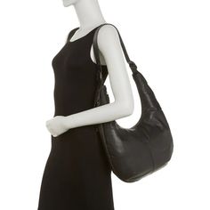 A Leather Hobo Bag Features A Curved Topline And Roomy Interior For Your Daily Essentials. Adjustable Shoulder Strap. Top Zip Closure. Leather Exterior With Zip Gussets. Lined Interior With Wall Zip Pocket And Wall Slip Pockets. Approx. 10.5" H X 15" W X 2" D - Approx. 18-27" Strap Length. Imported. Leather Exterior, Fabric Lining. Chic Hobo Bag With Leather Backing, Modern Black Hobo Bag With Leather Backing, Elegant Black Hobo Bag With Leather Backing, Elegant Black Leather Hobo Bag, Black Hobo Bag With Leather Lining For Everyday Use, Black Leather-lined Hobo Bag For Everyday Use, Black Leather Lined Hobo Bag For Everyday Use, Everyday Black Hobo Bag With Leather Backing, Black Textured Leather Hobo Bag