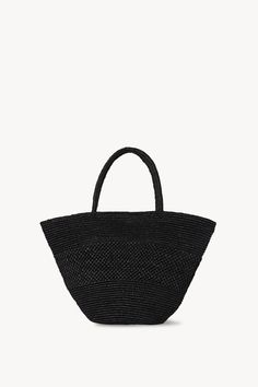 Emilie Bag Black in Raffia – The Row Towel Scarf, Black Features, Wallet Pouch, Buckle Sandals, Boot Bag, Mens Spring, Leather Pouch, Small Leather Goods, Tote Backpack