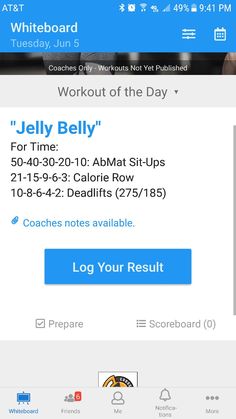 a cell phone screen showing the work out of the day email form for jelly belly