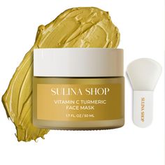 PRICES MAY VARY. GET BRIGHTER AND FLAWLESS SKIN IN JUST 10 MINUTES - Struggling with dark spots, oily skin, and uneven tone? We've got you covered! Our turmeric clay mask with vitamin C, kaolin clay, and probiotics is is proven to give a beautifully glowing brighter skin while refining pores, removing extra oil and nurturing a healthy microbiome for a radiant complexion. USE TURMERIC MASK FOR DARK SPOTS, LARGE PORES & DULL SKIN - Dark spots and large pores can be difficult to manage, but this ta Mask For Dark Spots, Vitamin C Face Mask, Mask For Face, Turmeric Mask, Turmeric Vitamins, Turmeric Face, Turmeric Face Mask, Healthy Microbiome, Brightening Mask