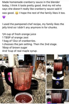 a blender filled with liquid sitting on top of a counter next to other items